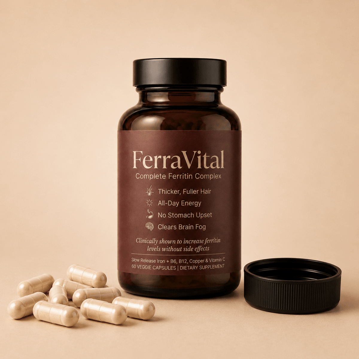 FerraVital™ Ferritin Support – The Missing Nutrient Behind Hair Thinning & Fatigue - Lumier Noir