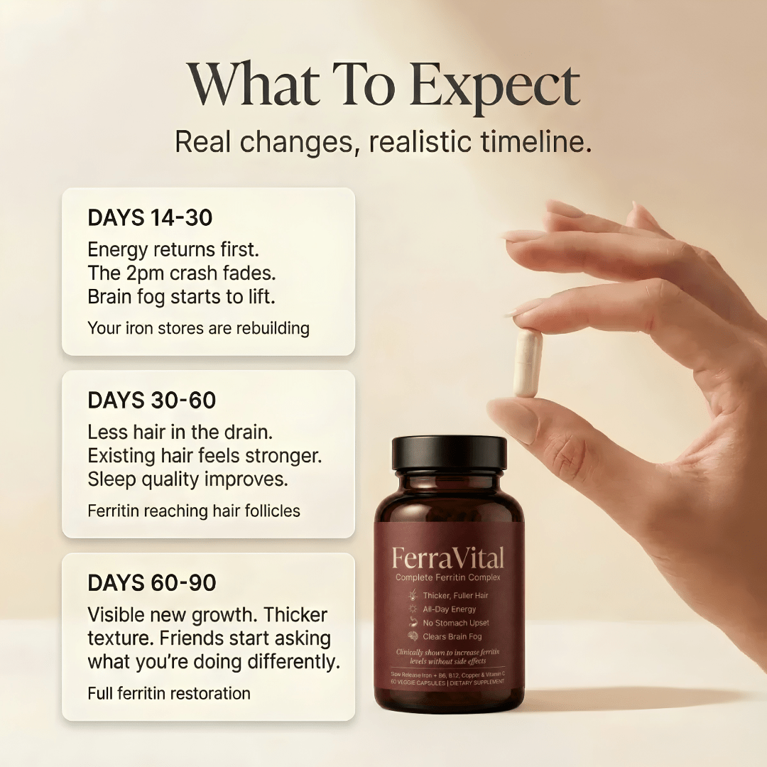 FerraVital™ Ferritin Support – The Missing Nutrient Behind Hair Thinning & Fatigue - Lumier Noir